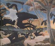 Henri Rousseau War It Passes,Terrifying,Leaving Despair,Tears,and Ruin Everywhere oil painting on canvas